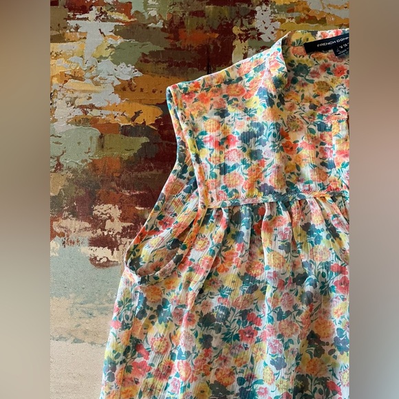 FRENCH CONNECTION - Sheer Floral Sleeveless Top - Picture 4 of 9